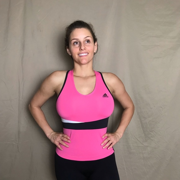 adidas Tops - Pink adidas built in bra small